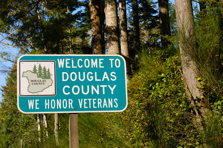 Douglas County welcome sign