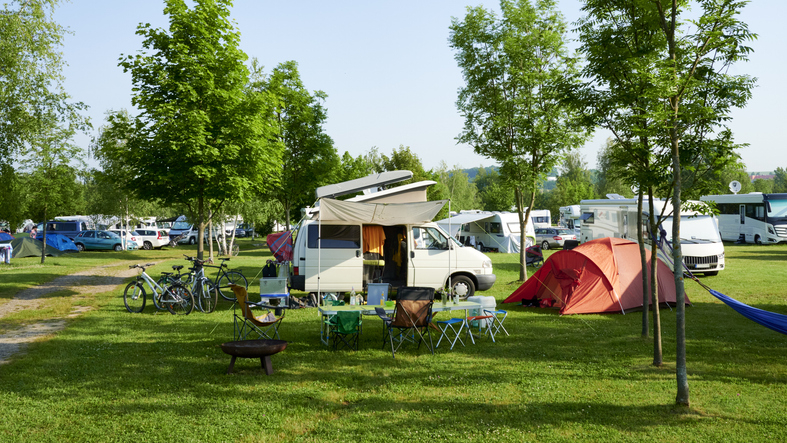 An RV camp site