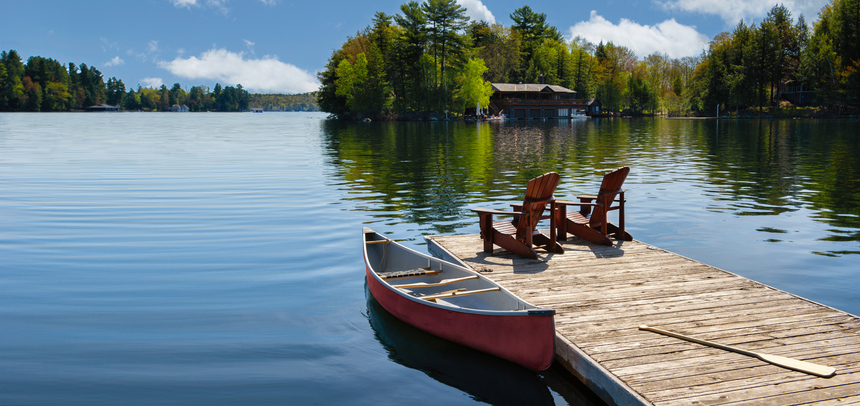 A lake dock