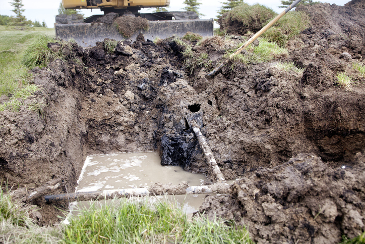 A septic dig site