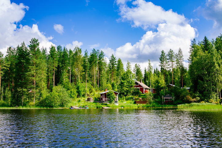A blue lake